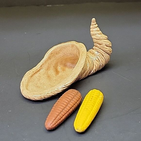 Thanksgiving Pilgrim Couple,Horn Of Plenty, Hand Painted Ceramic Vintage (1) - Picture 12 of 12